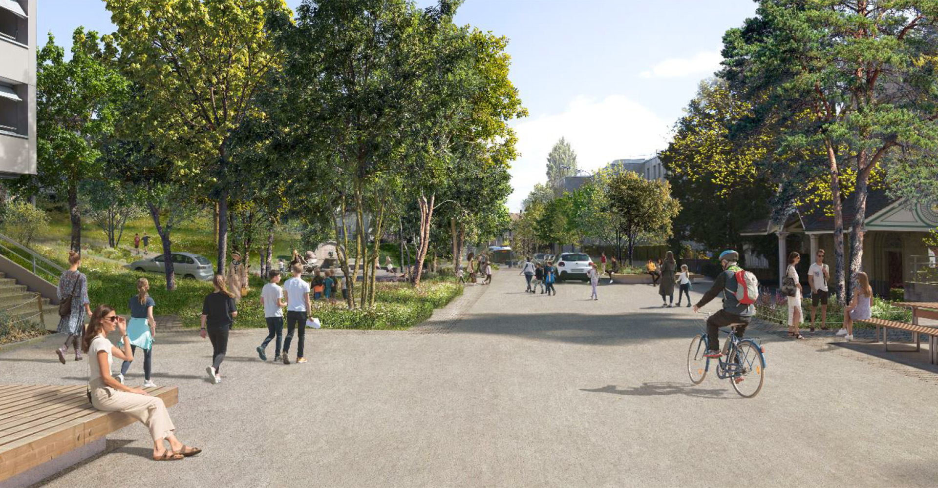 Concept innovant de cr&eacute;ation d&rsquo;une &laquo;Rue-parc&raquo;